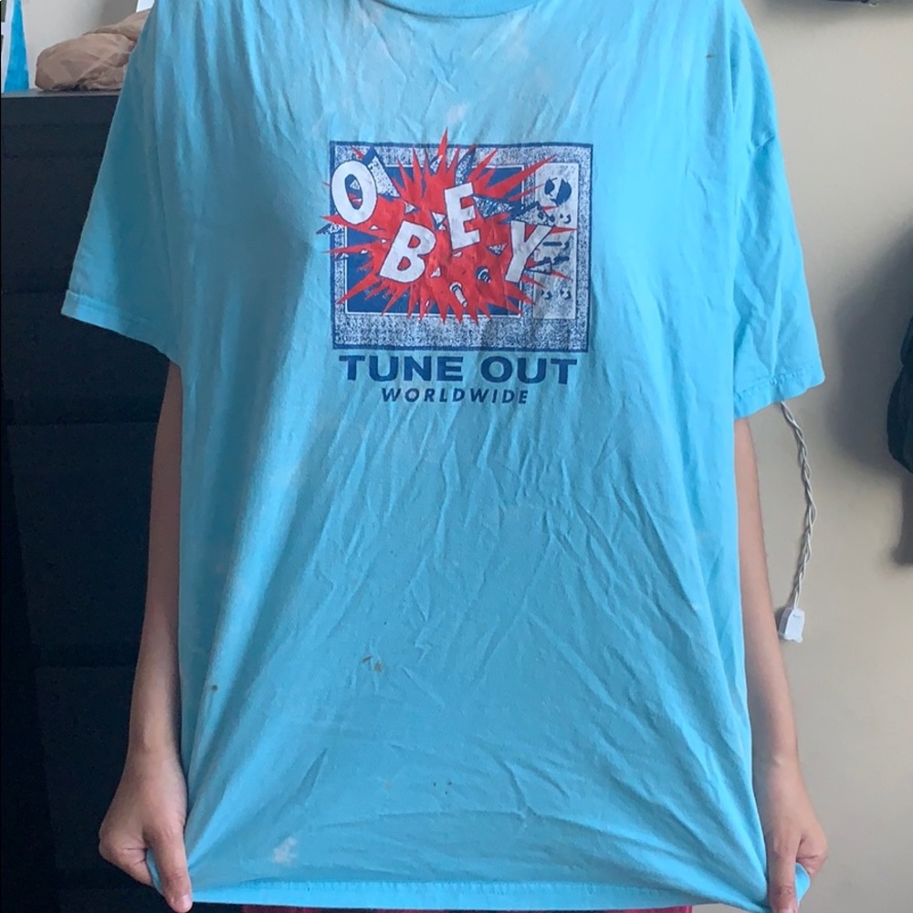 Blue Obey shirt
